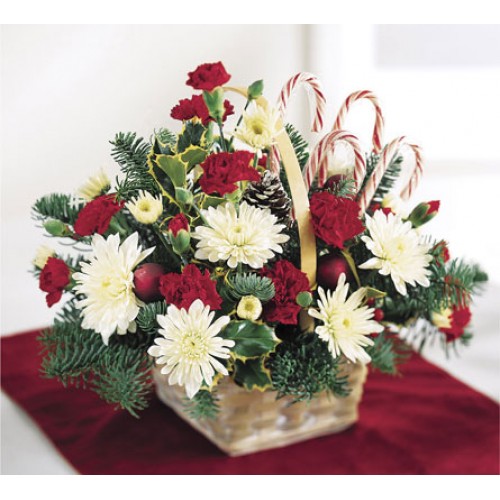 Candy Cane Red and White Bouquet