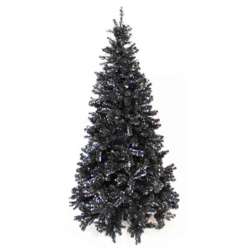 7.5' Black/Silver Fir Tree - Silk