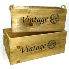 Smaller Wood "Vintage" containers