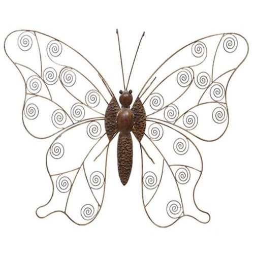 Hand Crafted Iron Butterfly Wall Decor