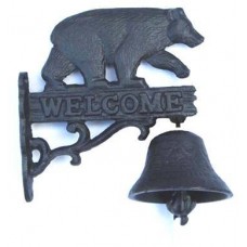 Cast Iron Black Bear Door Bell